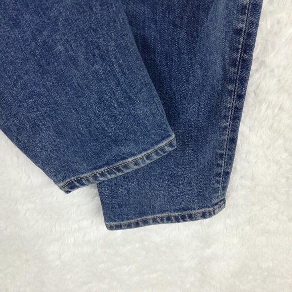 H&M Womens Jeans Mom High Waist Blue Denim Medium Wash Button Fly Stretch 6 - Picture 8 of 13